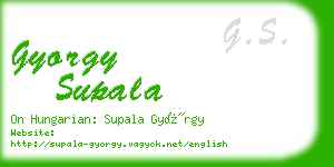 gyorgy supala business card